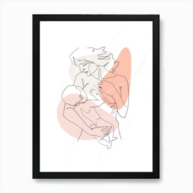 Mother Breastfeeding Her Baby Mothers day Art Print