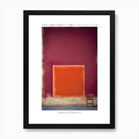 Orange And Red Abstract Painting 7 Exhibition Poster Art Print