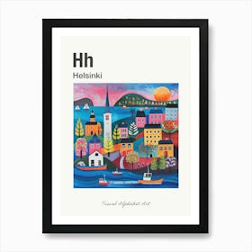 Kids Travel Alphabet  Helsinki 2 Art Print