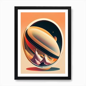 Saturn Comic Space Space Art Print