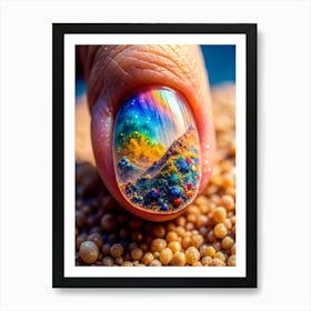 Hidden Galaxy A Single Grain Of Colored Sand Ma Art Print