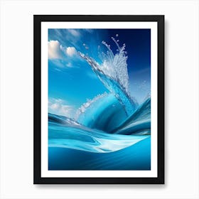 Splashing Water Waterscape Photography 1 Art Print