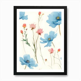 Watercolor Flowers 45 Art Print