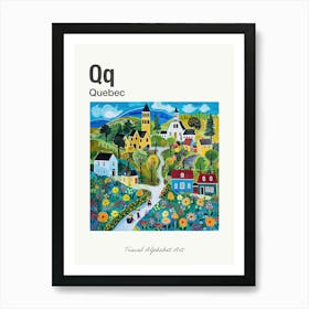 Kids Travel Alphabet  Quebec 3 Art Print