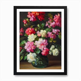 Jasmine Vase Still Life Oil Painting Flower Art Print