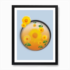 Sunflowers Window Art Print