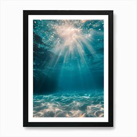 Underwater Sun Rays Affiche