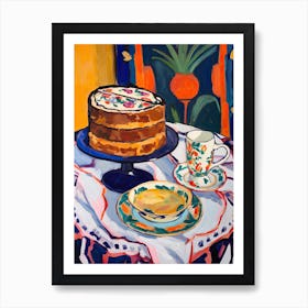 Carrot Cake Painting 4 Art Print