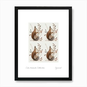 Cute Animals Collection Squirrel 7 Art Print