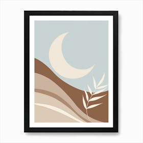 Moon And Sand Art Print