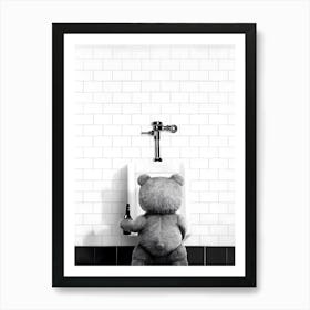 Ted Movie Bathroom Teddy Bear Art Print