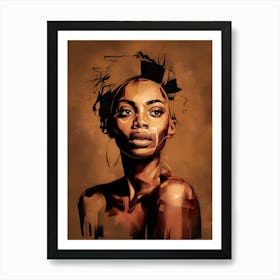 Abstract Portrait of the African Woman Art Print