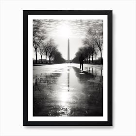 Washington Dc, Usa, Black And White Analogue Photograph 3 Art Print