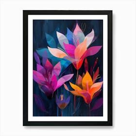 Abstract Flower Painting 1 Art Print