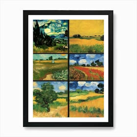 Landscape Collage By Influential Painter  Art Print