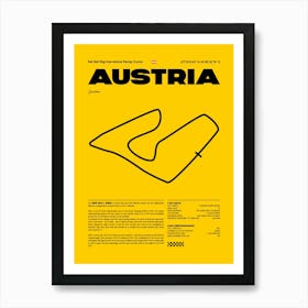 F1 Race Track Austria Formula 1 Racing Track F1 Merch Formula One F1 Poster Formula 1 Poster F1 Art Print