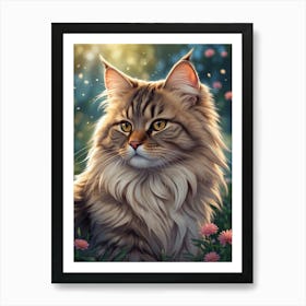 Coon Cat Art Print