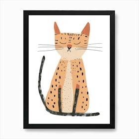 Savannah Cat Clipart Illustration 1 Art Print