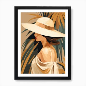Woman In A Hat 7 Art Print