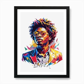 Lil Nas X 02 Portrait Music Icon Style WPAP Pop Art Art Print