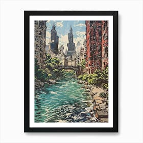 Chicago River Art Print