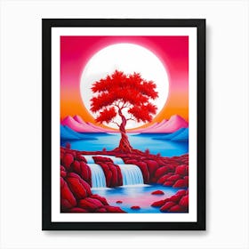 Red Tree 1 Art Print