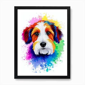 Wire Fox Terrier Rainbow Oil Painting Dog Art Print