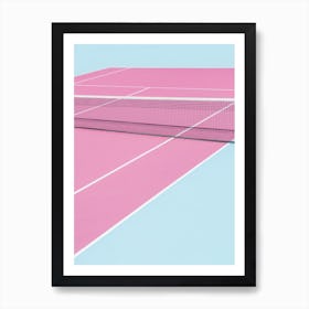 Pinkcourt Net Art Print