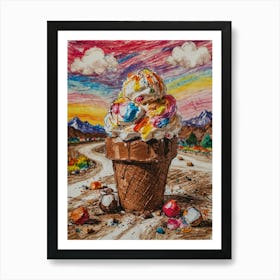 Ice Cream Cone 75 Art Print