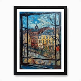 Window View Of Vienna In The Style Of Expressionism 1 Art Print