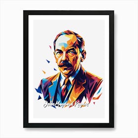 John Maynard Keynes 01 Portrait WPAP Pop Art Affiche