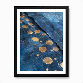 Gold And Blue Art Print