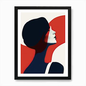 Portrait Of A Woman, Minimalism Art Print