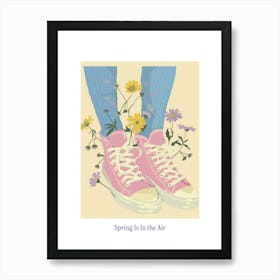 Spring In In The Air Pink Shoes And Wild Flowers 5 Art Print