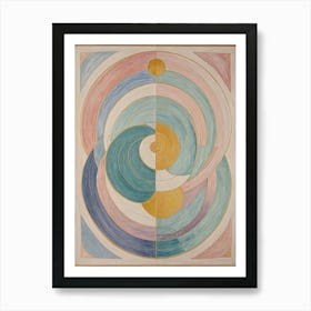 Abstract Circle Cycles Art Print