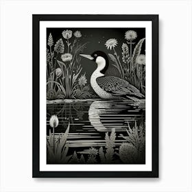 Loon on the lake 1 Art Print