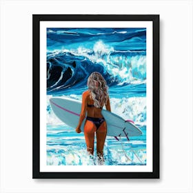 'Surfer Girl' Art Print