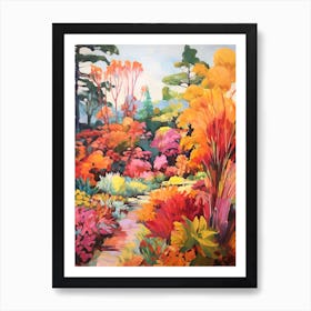 Autumn Gardens Painting Gothenburg Botanical Garden Sweden 2 Art Print