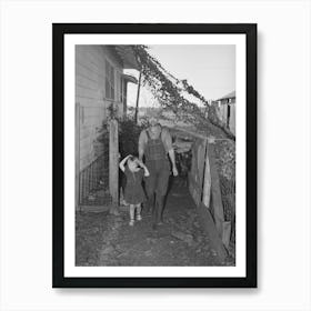 Untitled Photo, Possibly Related To John Frost And His Daughter, Mr Frost Is Part Owner Of A 135 Acres Of Semi Margina Art Print