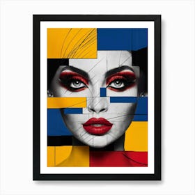 Abstract Portrait Of A Woman 1 Art Print