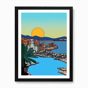 Minimal Design Style Of Barcelona, Spain 4 Art Print