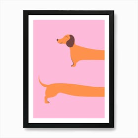 Wiener Dog Funny Dachshund Dog Art Print Art Print