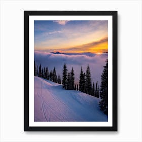 Keystone, Usa Sunrise Skiing Poster Art Print