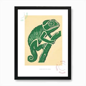 Chameleon In The Jungle Bold 4 Poster Art Print