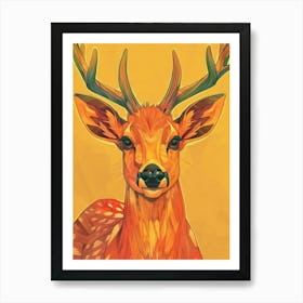 Deer Illustration 14 Art Print