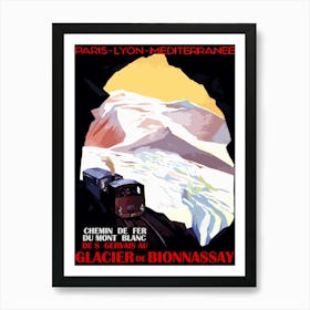 Train In Mont Blanc, France Art Print