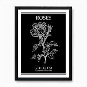 Roses Sketch 61 Poster Inverted Art Print