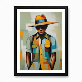 Man In Hat Art Print