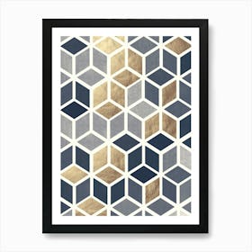 Geometric and golden composition 5 Art Print