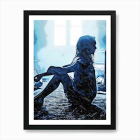 Scary The Exorcist Movie Art Print